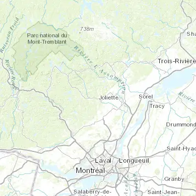 Map showing location of Rawdon (46.050070, -73.715870)