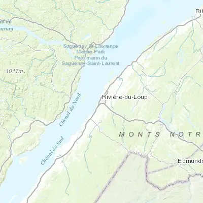 Map showing location of Rivière-du-Loup (47.826990, -69.542430)