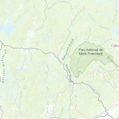 Map showing location of Rivière-Rouge (46.416790, -74.865960)