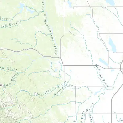 Map showing location of Rocky Mountain House (52.366830, -114.918800)