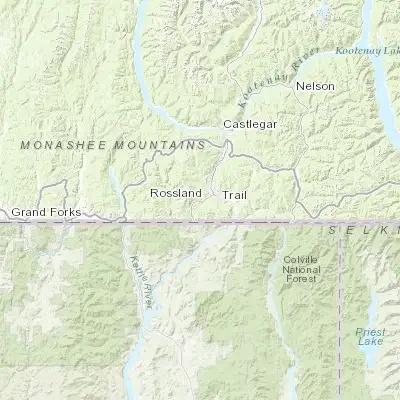 Map showing location of Rossland (49.083130, -117.802240)
