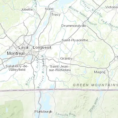 Map showing location of Saint-Césaire (45.416780, -72.999140)