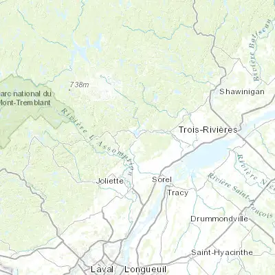 Map showing location of Saint-Gabriel (46.300070, -73.382450)