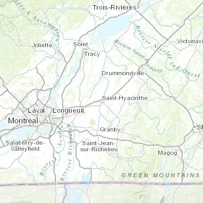 Map showing location of Saint-Hyacinthe (45.630760, -72.956990)