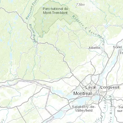 Map showing location of Saint-Sauveur (45.886860, -74.179430)