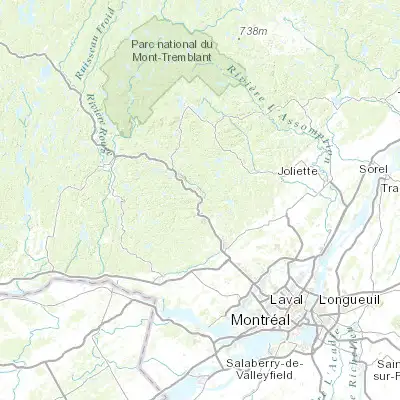 Map showing location of Sainte-Adèle (45.950080, -74.132510)