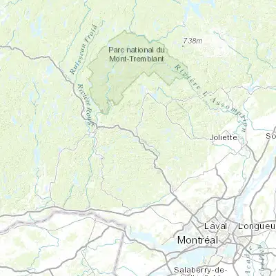 Map showing location of Sainte-Agathe-des-Monts (46.050090, -74.282520)