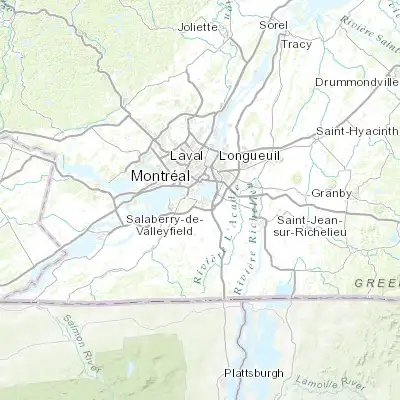 Map showing location of Sainte-Catherine (45.400080, -73.582480)