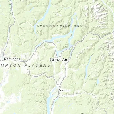 Map showing location of Salmon Arm (50.699800, -119.302370)