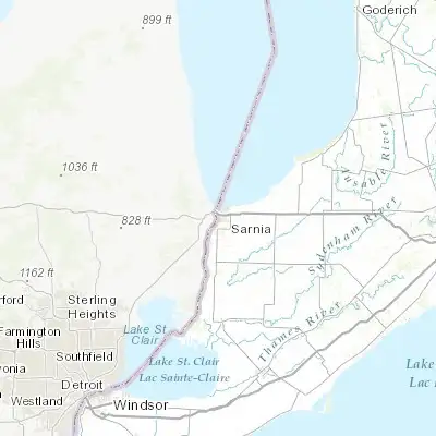 Map showing location of Sarnia (42.978660, -82.404070)