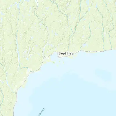 Map showing location of Sept-Îles (50.200110, -66.382080)