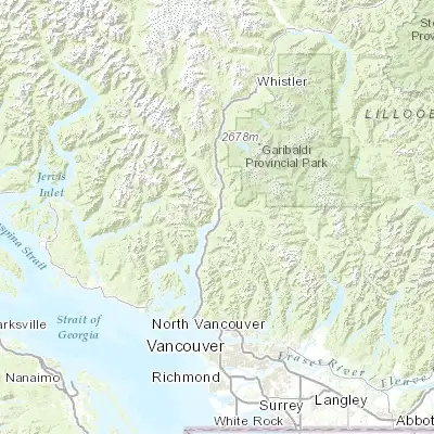 Map showing location of Squamish (49.699250, -123.156310)