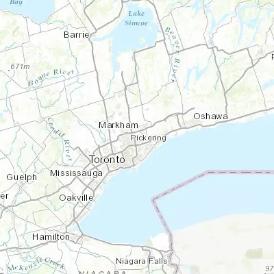 Map showing location of Steeles (43.812050, -79.330820)