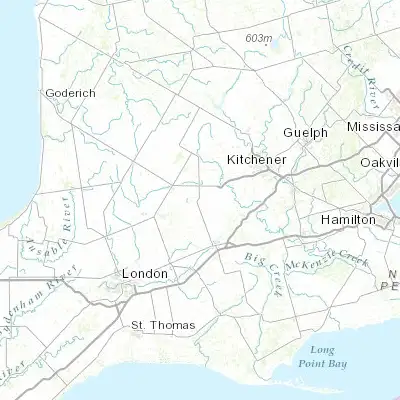 Map showing location of Tavistock (43.316790, -80.833020)