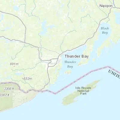 Map showing location of Thunder Bay (48.382020, -89.250180)