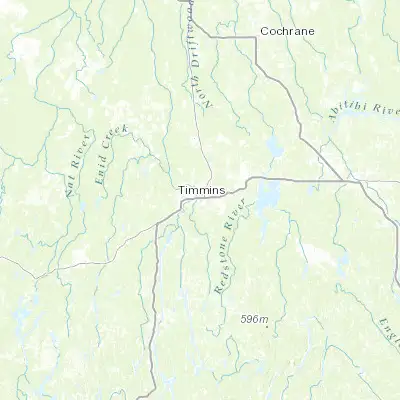 Map showing location of Timmins (48.466860, -81.333120)