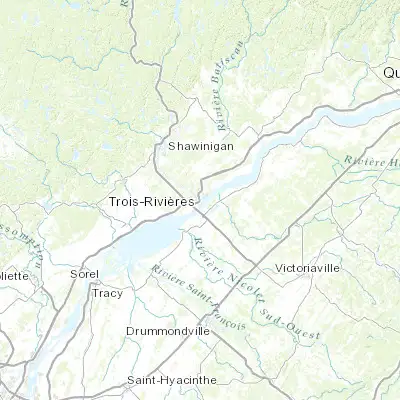 Map showing location of Trois-Rivières (46.345150, -72.547700)