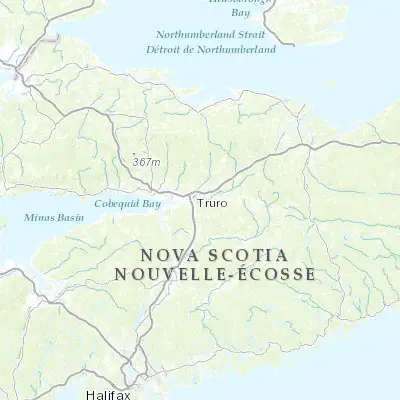 Map showing location of Truro (45.366850, -63.265380)