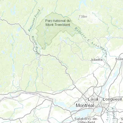 Map showing location of Val-David (46.033380, -74.215920)