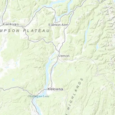 Map showing location of Vernon (50.267290, -119.273370)