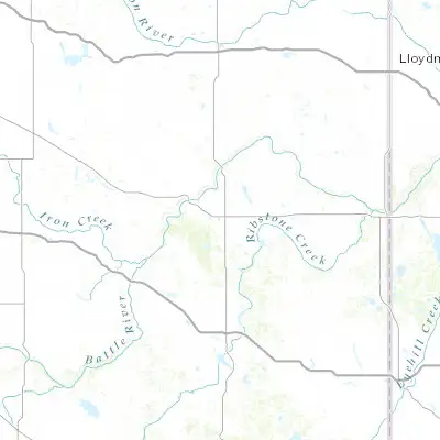 Map showing location of Wainwright (52.834820, -110.853420)