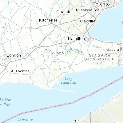 Map showing location of Waterford (42.933400, -80.282960)