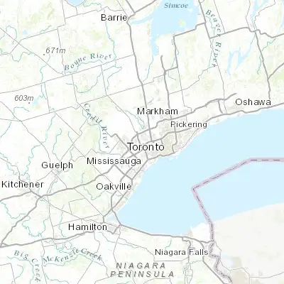 Map showing location of West Humber-Clairville (43.716190, -79.596360)