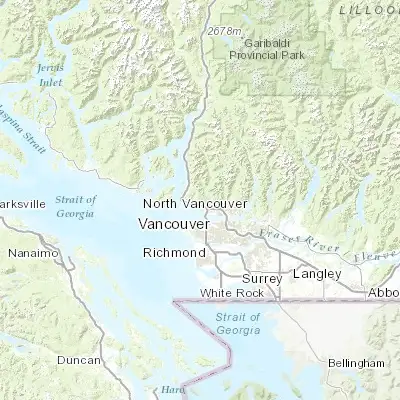 Map showing location of West Vancouver (49.366720, -123.166520)