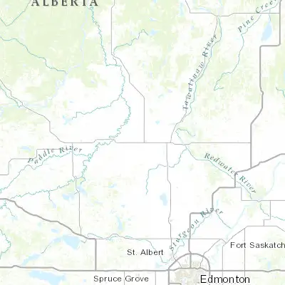 Map showing location of Westlock (54.150160, -113.868760)