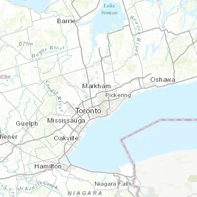 Map showing location of Westminster-Branson (43.778810, -79.452420)