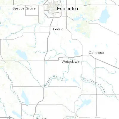 Map showing location of Wetaskiwin (52.966830, -113.368690)