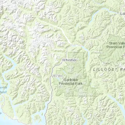 Map showing location of Whistler (50.118170, -122.953960)