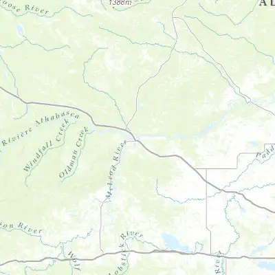 Map showing location of Whitecourt (54.150150, -115.685480)