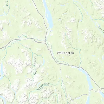 Map showing location of Whitehorse (60.716110, -135.053750)