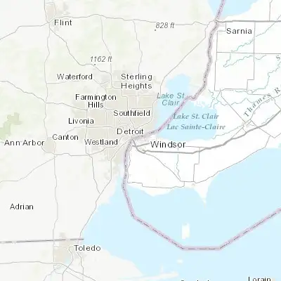 Map showing location of Windsor (42.300080, -83.016540)