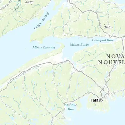 Map showing location of Wolfville (45.083450, -64.365460)
