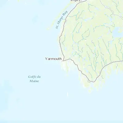 Map showing location of Yarmouth (43.833450, -66.115570)