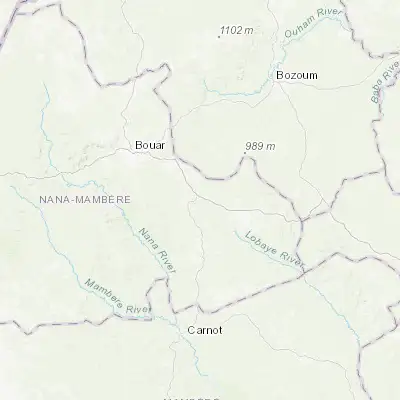 Map showing location of Baoro (5.666670, 15.966670)