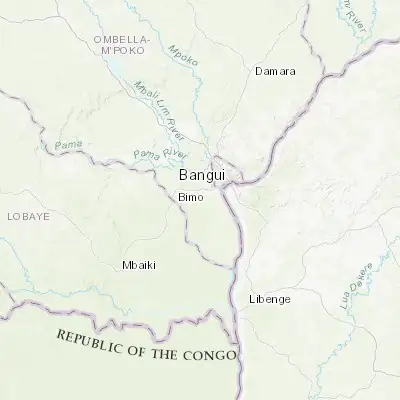 Map showing location of Bimbo (4.256710, 18.415830)