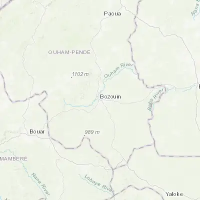 Map showing location of Bozoum (6.319330, 16.379920)