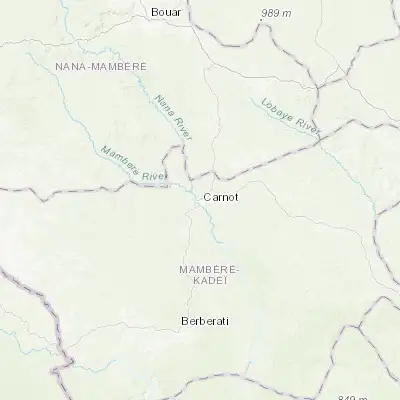 Map showing location of Carnot (4.942730, 15.877350)