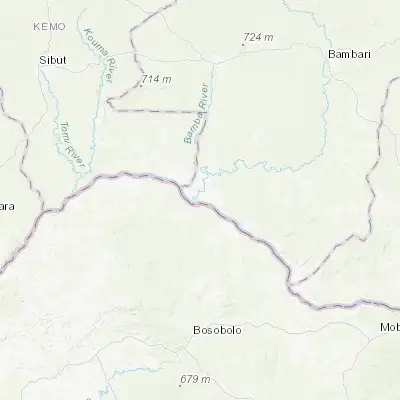 Map showing location of Kouango (4.993370, 19.961860)