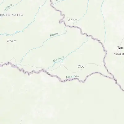 Map showing location of Obo (5.395860, 26.492110)