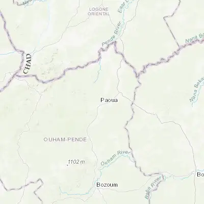 Map showing location of Paoua (7.242690, 16.440590)