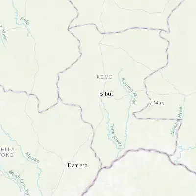 Map showing location of Sibut (5.718010, 19.073890)