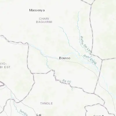 Map showing location of Bousso (10.484730, 16.710760)