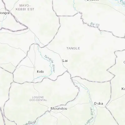 Map showing location of Laï (9.397200, 16.300660)
