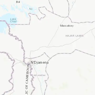 Map showing location of Massaguet (12.475540, 15.436470)