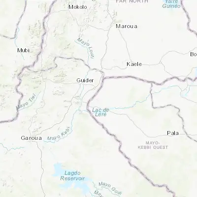 Map showing location of Mboursou Léré (9.763900, 14.153900)