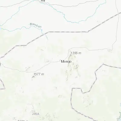 Map showing location of Mongo (12.185140, 18.688400)